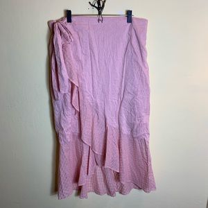 Lane Bryant 18/20 Pink Eyelet Lace Ruffle Skirt